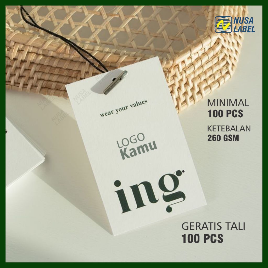 

(100 pcs) hangtag label baju,hangtag baju, hangtag baju custom,label tag