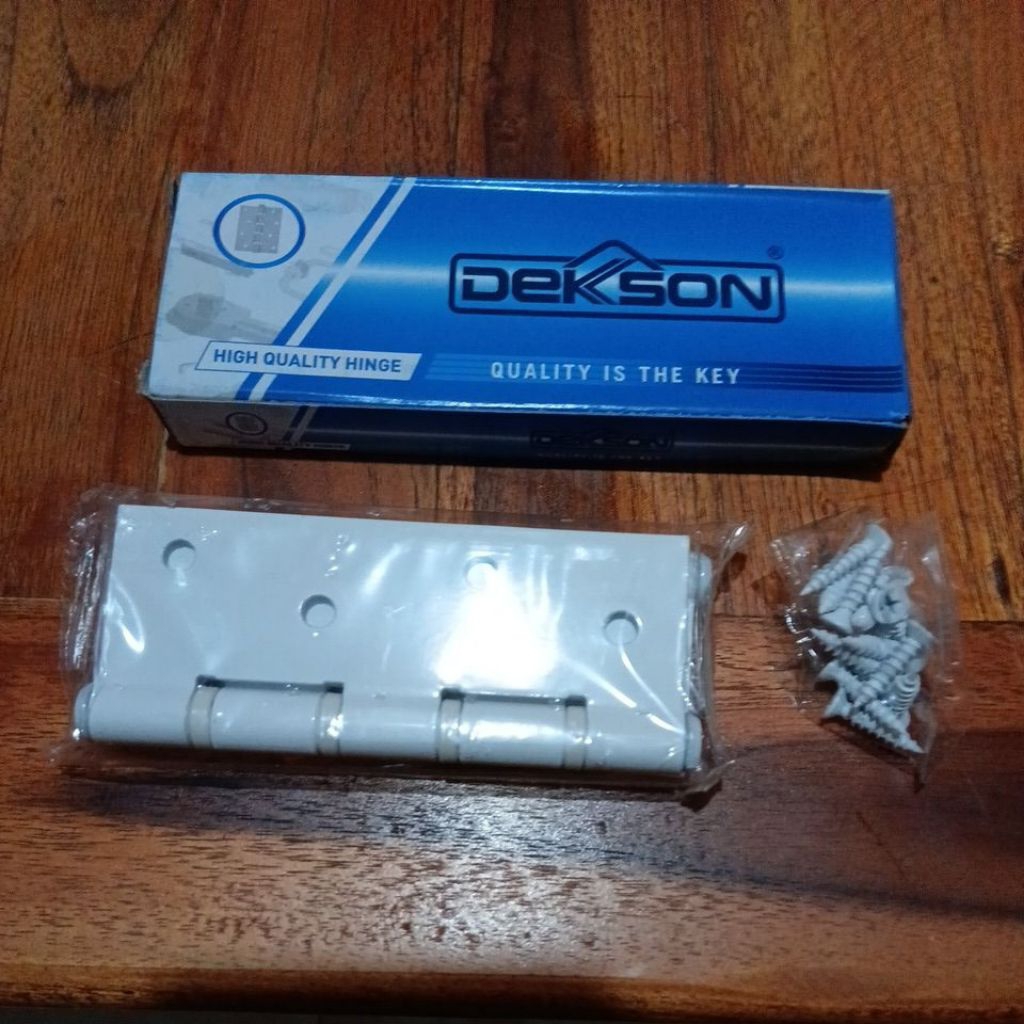 ENGSEL PINTU ALUMINIUM "DEKSON" #4" PUTIH