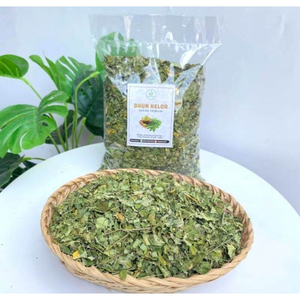 

daun kelor kering siap konsumsi sebagai teh 500 gram / teh daun kelor minuman herbal