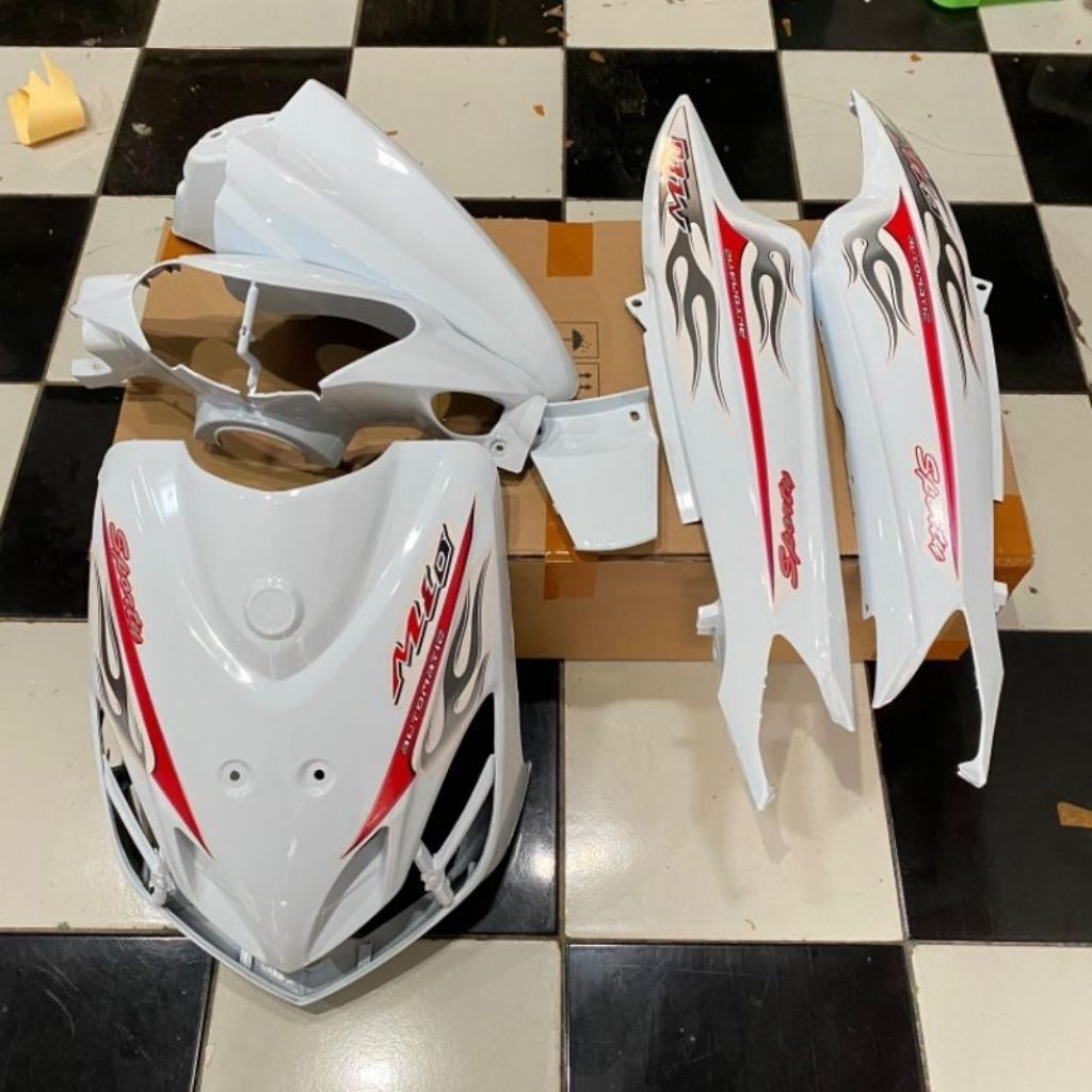 cover body fullset Mio smile putih body fullset Yamaha Mio smile