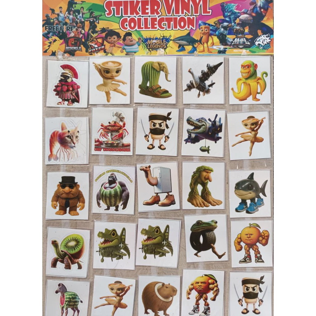 

sticker vinyl anomali anti air isi 25 pcs