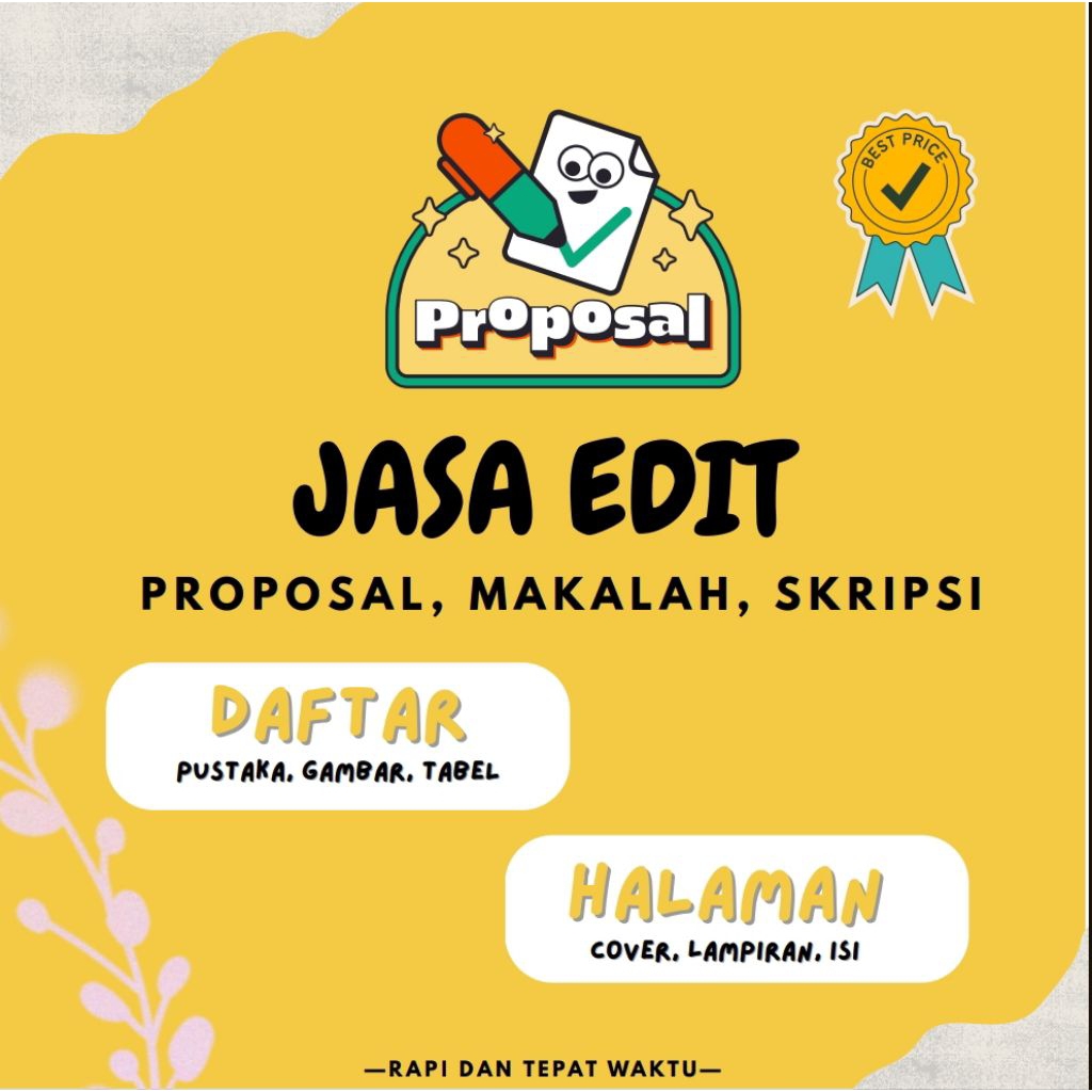 

PERBAIKI DAN MERAPIKAN DOKUMEN MAKALAH, PROPOSAL, SKRIPSI