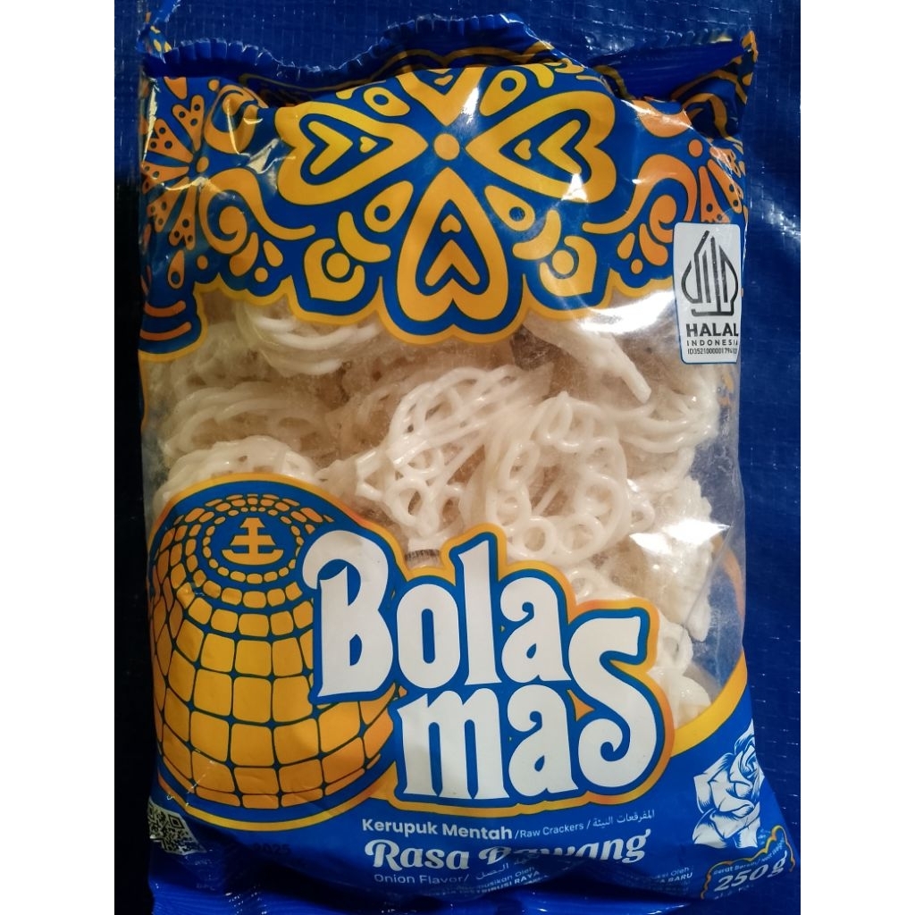 

Krupuk Mentah Rasa Bawang Cap Bola Mas