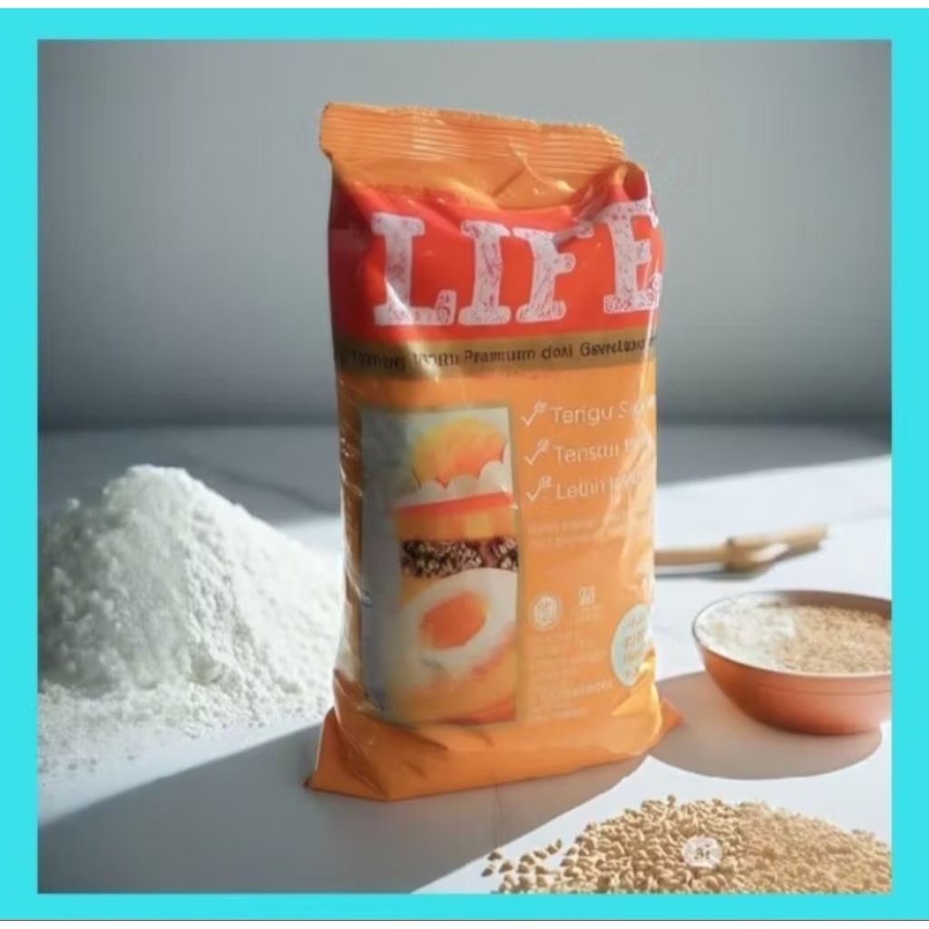

LIFE 1kg, Terigu kemasan Premium untuk Berbagai Jenis Kue & lainnya