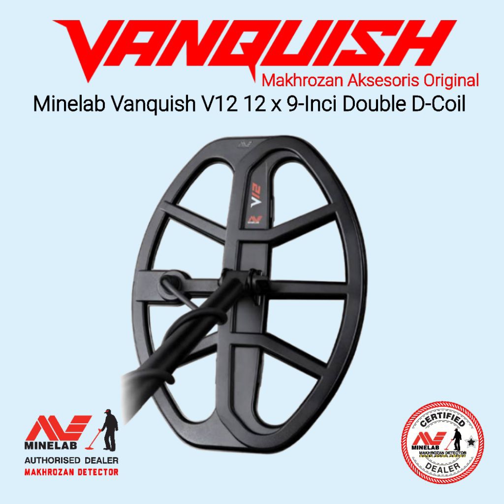 Minelab Vanquish V12 12 x 9-Inci Double D-Coil