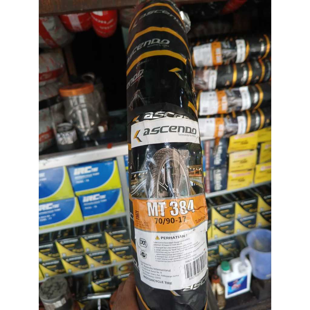 ASCENDO Ban Luar Motor Depan Ring 17 70/90 Tube Type Supra x 125 Vega zr