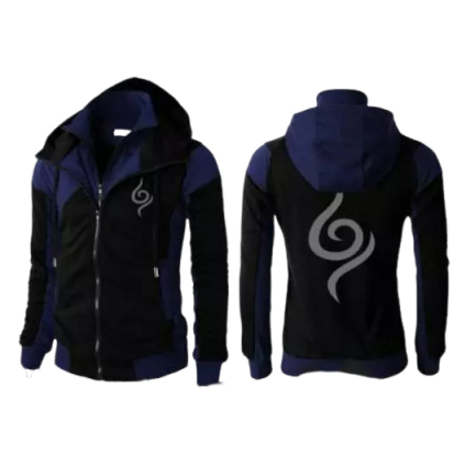 Jaket Zipper Anime Double Sleting Anbu Kakashi / Jaket Cosplay Wibu Double Zipper Pria Wanita