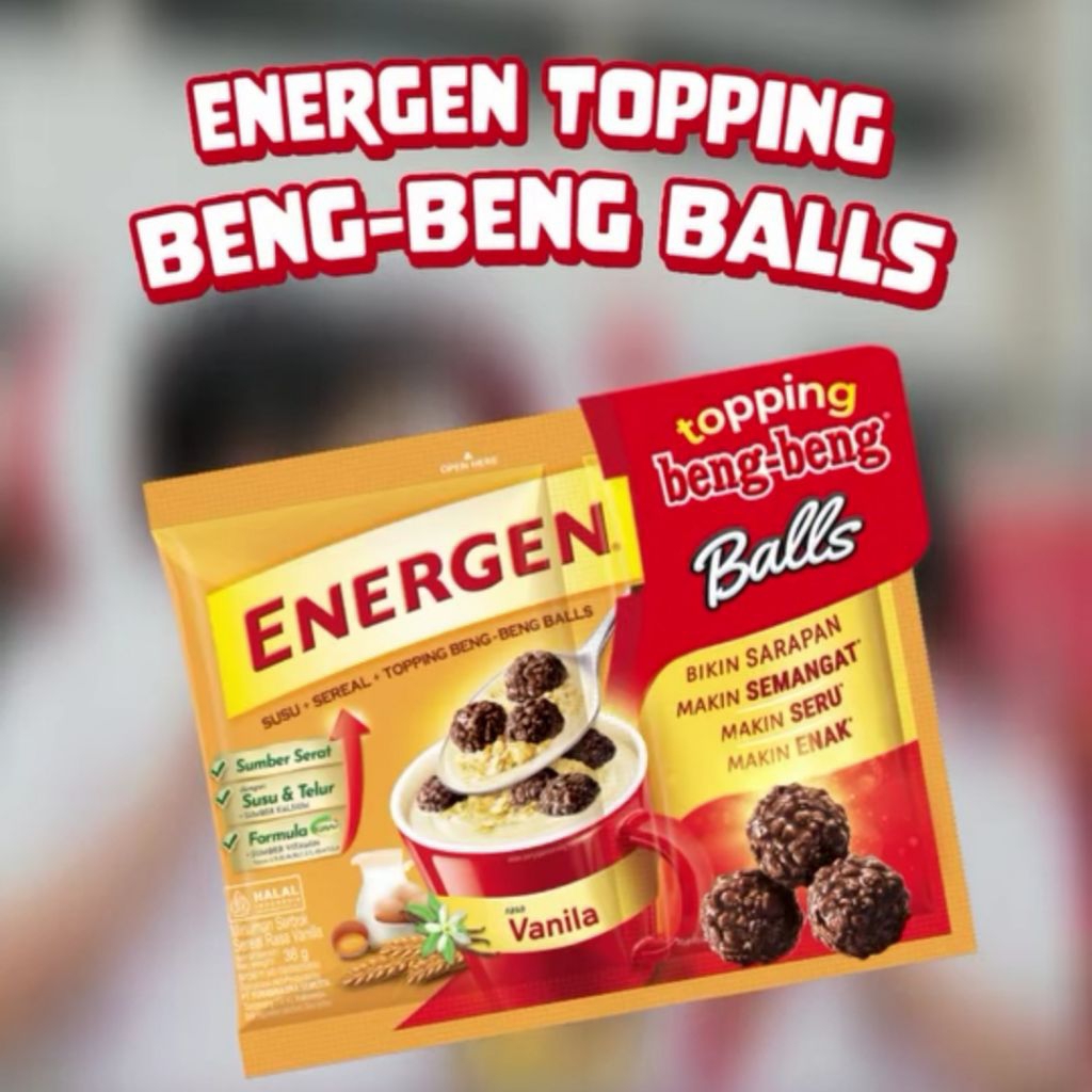

ENERGEN Beng Beng Balls Renceng (1 Renceng isi 10 Sachet)/Susu Energen Topping Malkist/Energen Vanilla Beng Beng Malkist