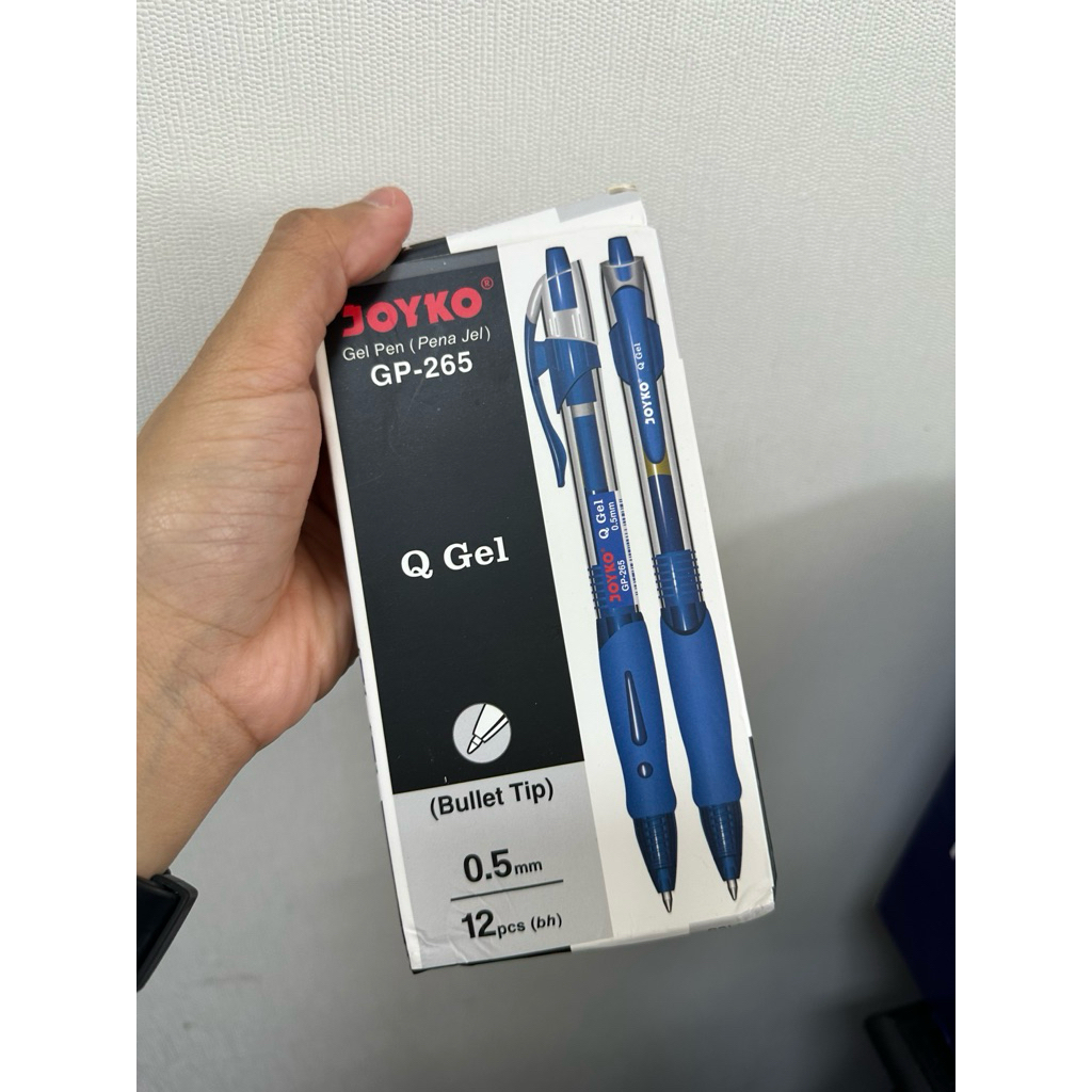 

Pulpen Joyko Gel Cetek Q Gel G P-265 (1pak -9pcs) Biru