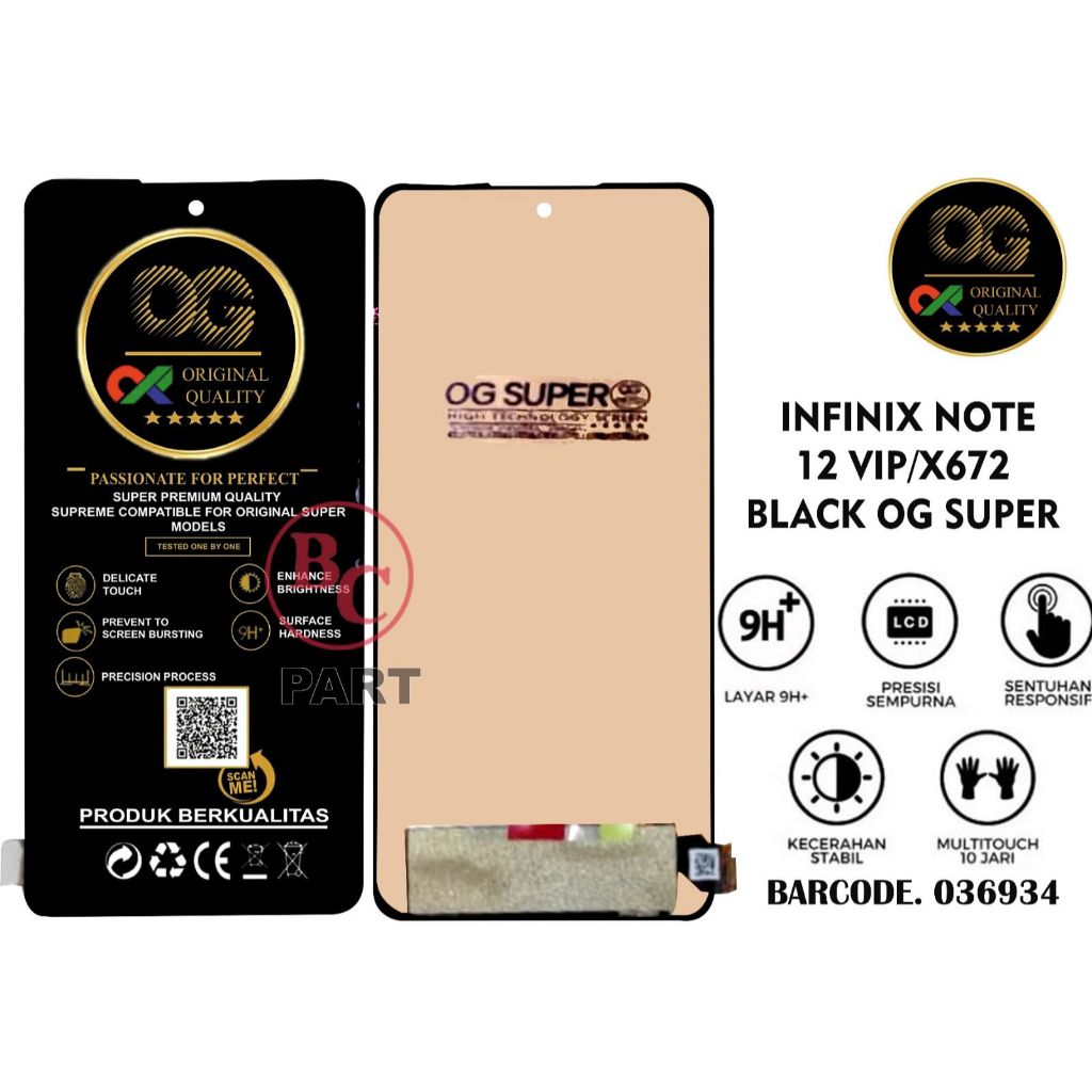 LCD TOUCHSCREEN INFINIX NOTE 12 VIP FULLSET ORIGINAL OG SUPER