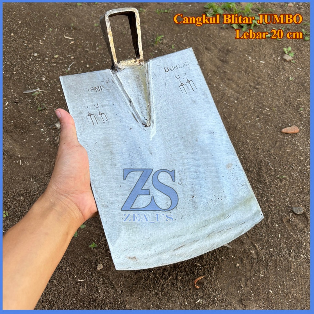Cangkul JUMBO Asli Blitar Jawa Timur Cangkul Baja Putih Cangkul berkebun super Tajam anti Lengket