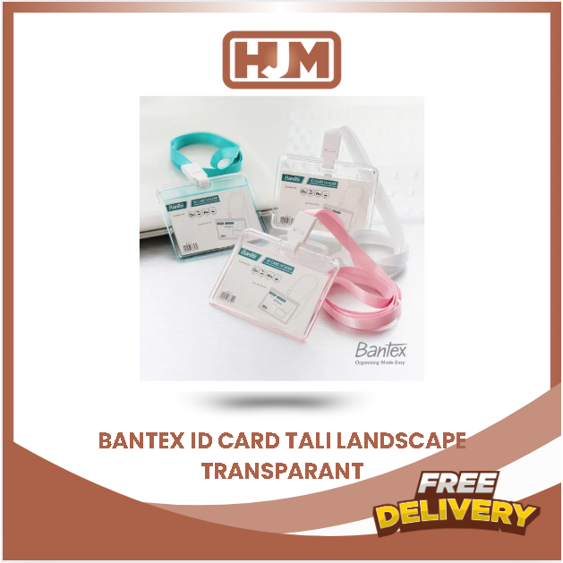 

BANTEX TRANSPARENT ID CARD HOLDER LANYARD LANDSCAPE 8867
