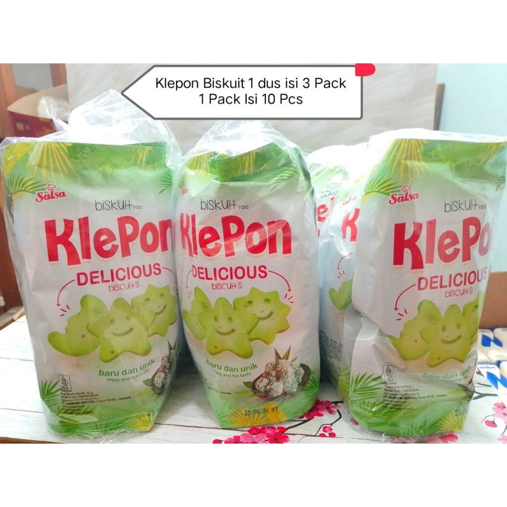 

KLEPON BISKUIT Uk 43 gram 1 dus isi 30 Pcs @Ec.2000 Exp 2026