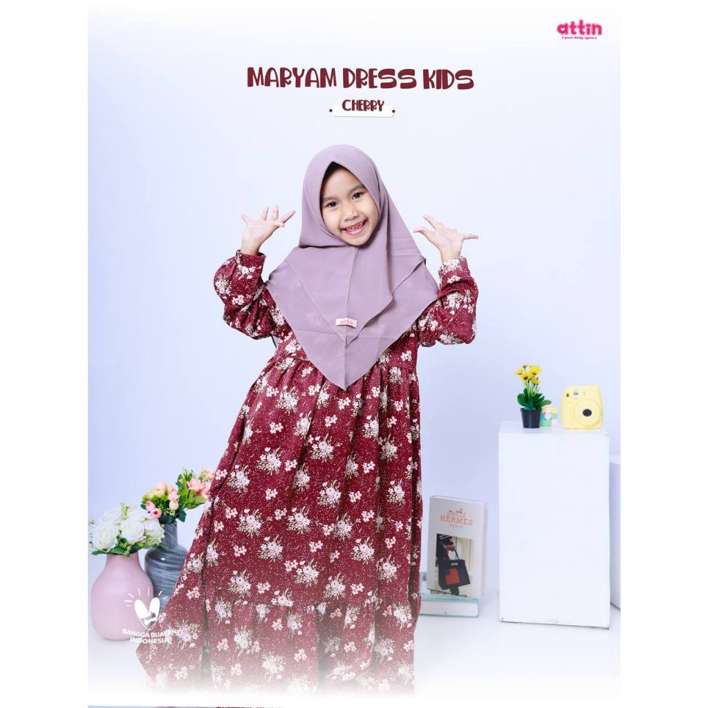 Attin - Maryam dress kids |Gamis Anak | Gamis Katun Anak