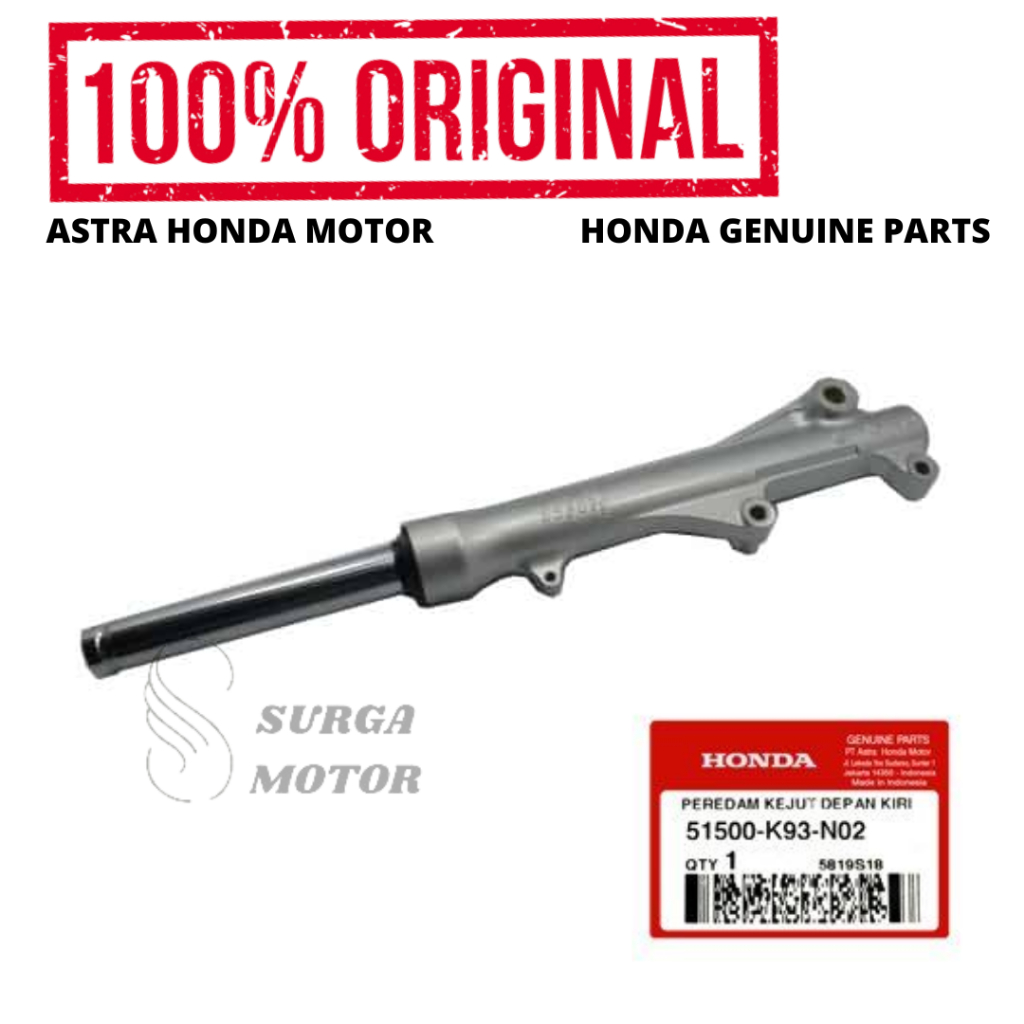 Shock Skok shockbreaker depan assy kiri New Scoopy FI ESP LED ring 12 ORI HONDA AHM . 51500-K93-N02 