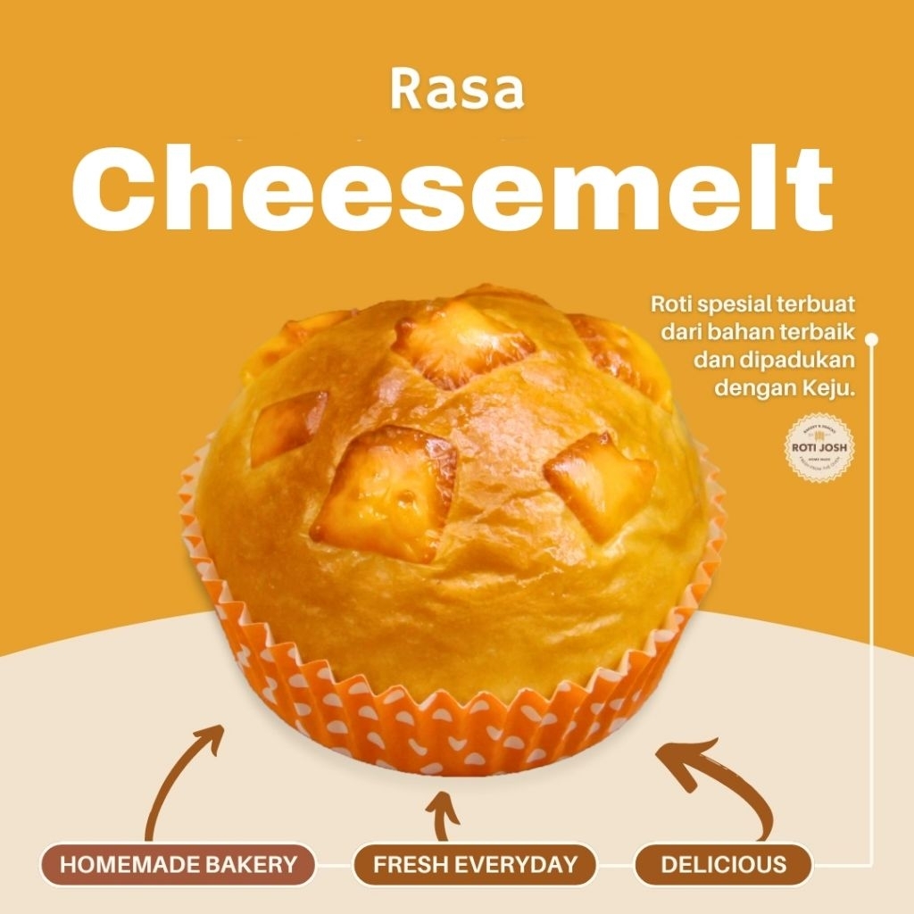 

Roti Cheese Melt - Roti Josh. (pesan sebelum jam 4 sore dikirim besok harinya)