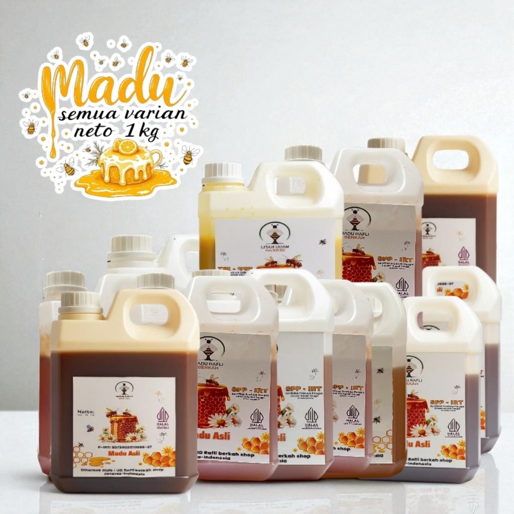 

madu hutan dan madu ternak kemasan kotak all varian netto 1kg_original asli tanpa tambahan