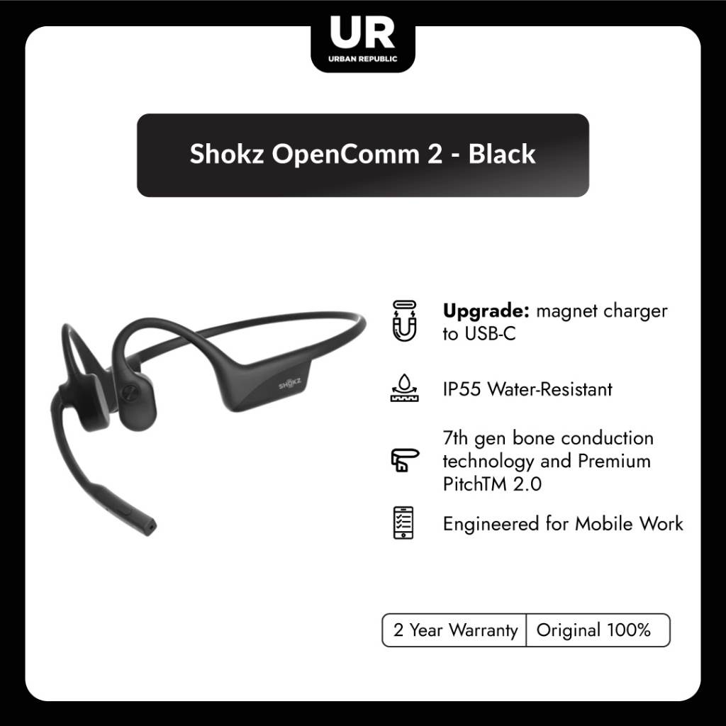 Shokz OpenComm 2 - Black