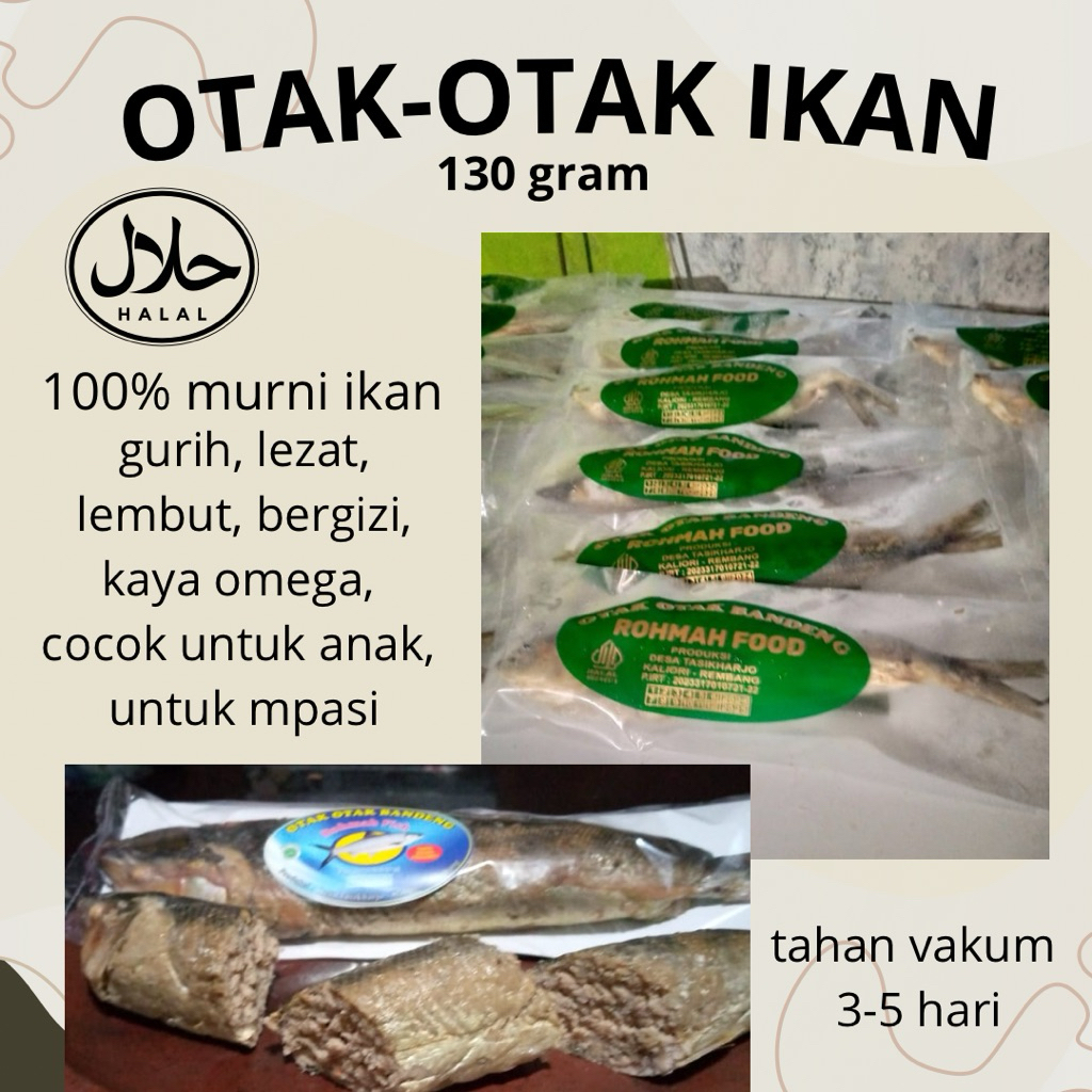 

OTAK-OTAK IKAN, murni 100% ikan berat 130gr, bergizi cocok untuk anak dan mpasi.