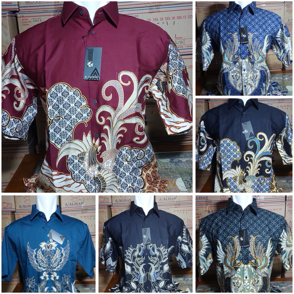 KEMEJA ALISAN BATIK SATEN LENGAN PENDEK REGULER & SLIMFIT
