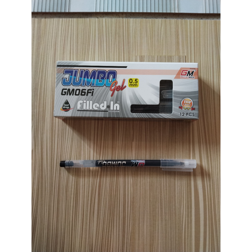 

TERBARU Pulpen gel gm jumbo per box 12 pcs