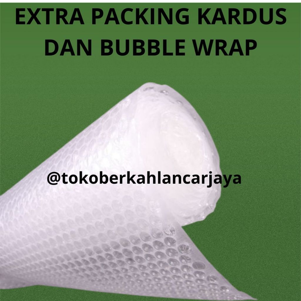 

TAMBAHAN PACKING BUBBLE WRAP EXTRA PACKING UNTUK EXTRA AMAN / KARDUS TAMBAHAN