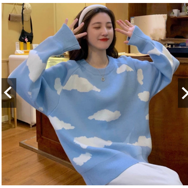 Sweater Rajut Wanita Motif  Awan Best seller