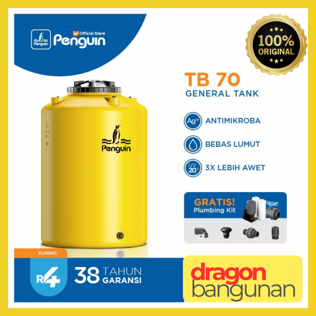 Tangki Air Penguin TB 70 Kuning / Toren Air Penguin 650 Liter / Tandon Air