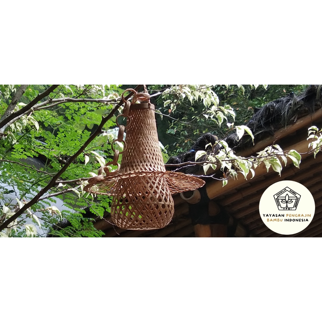 Kap lampu / lampion bambu aesthetic