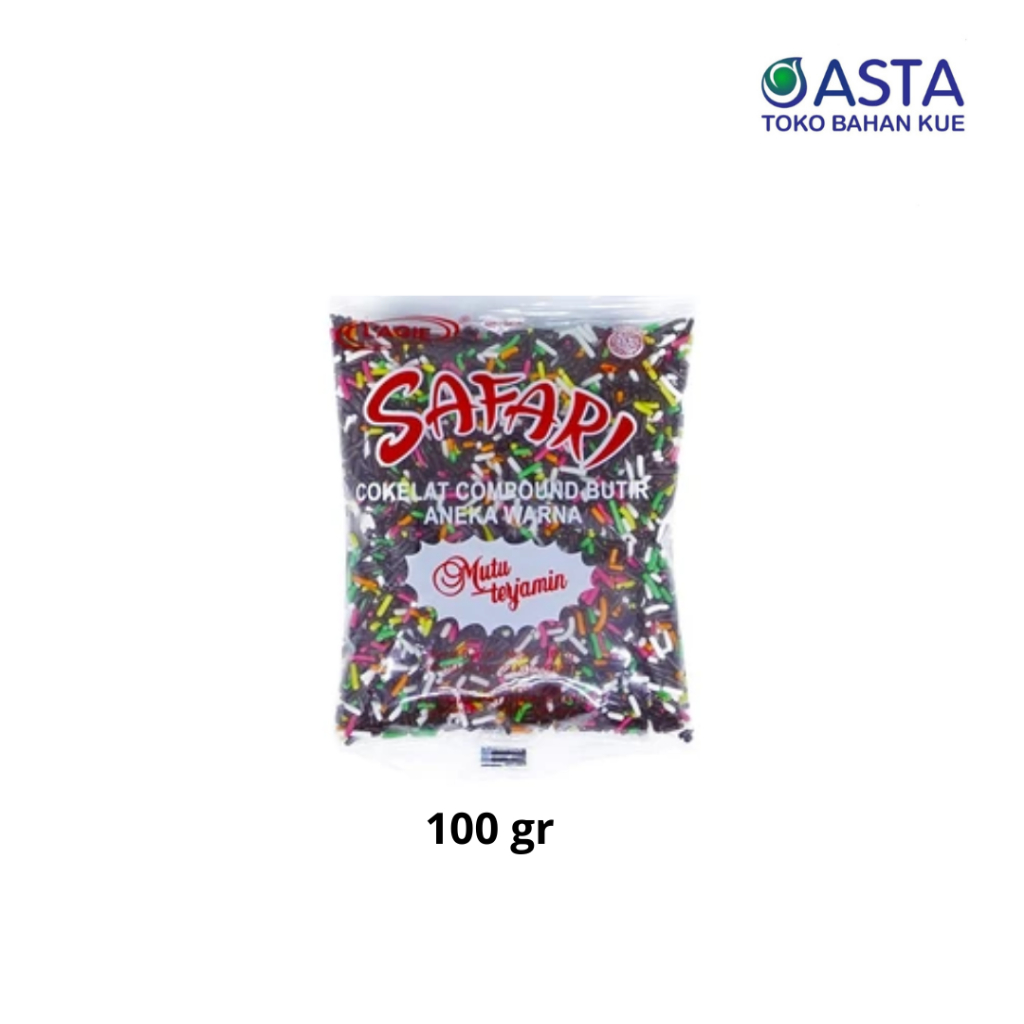 

Lagie Safari Coklat dan Warna 100 Gr | Meses Coklat 100 Gr | Meses Warna 100 Gr | Untuk Topping