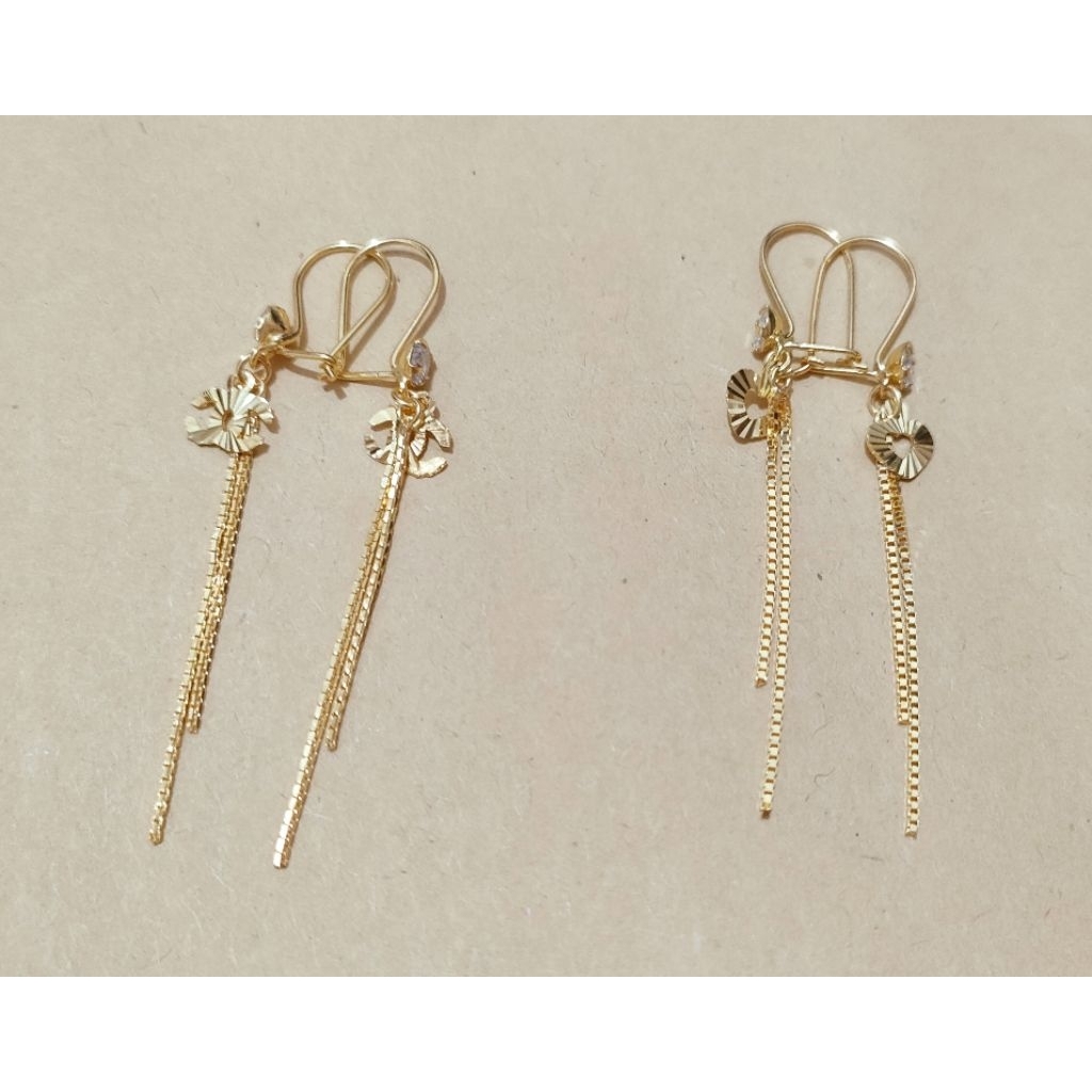 ANTING JURAI PANJANG PERAK 925 LAPIS EMAS