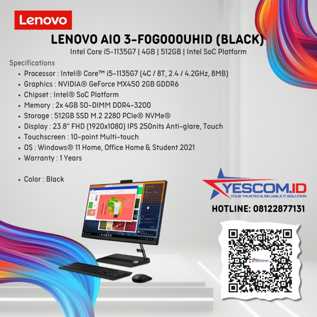 PC Lenovo IdeaCentre AIO 3 -F0G000UHID