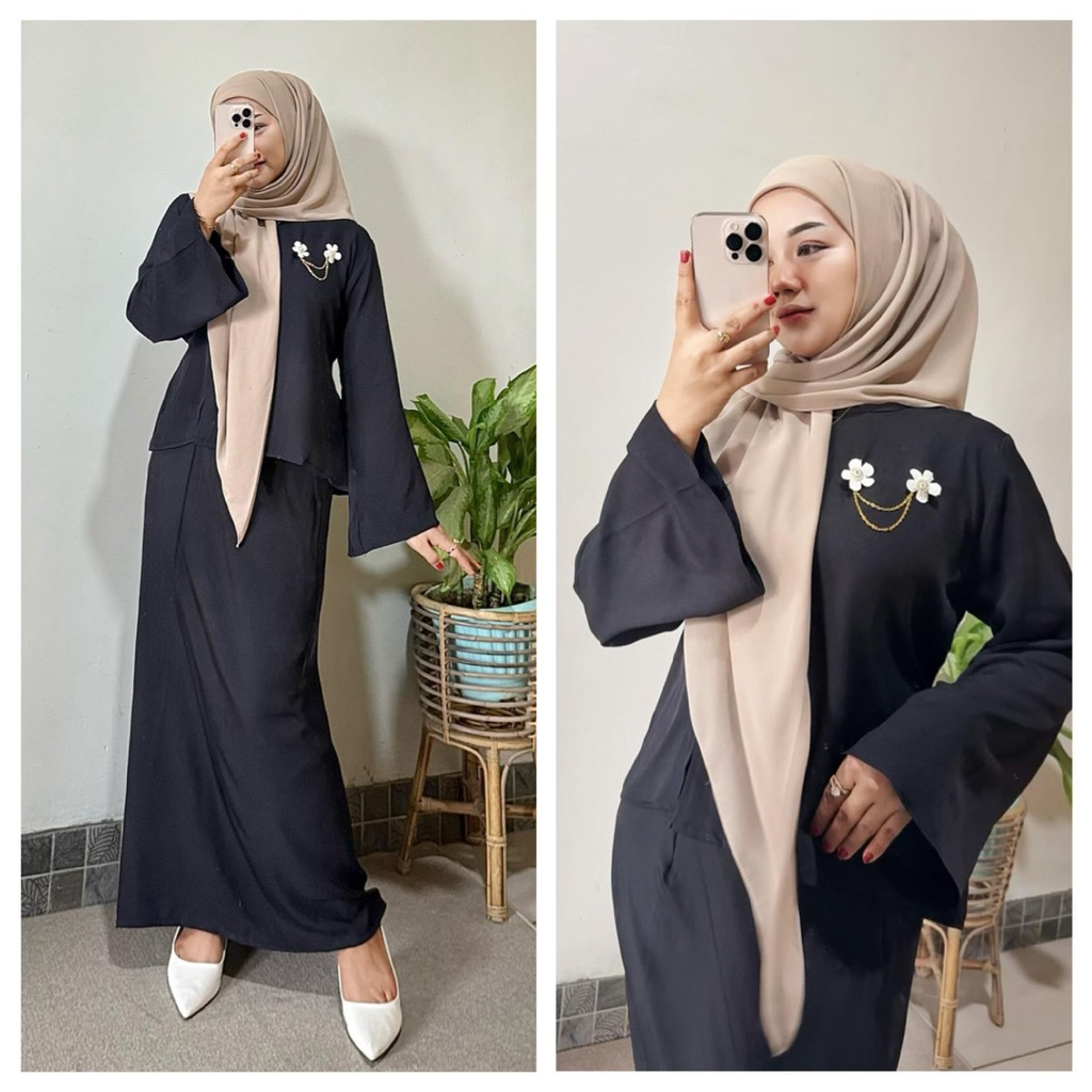 Setelan Wanita One set Atasan dan bawahan Rok Shakila Oneset