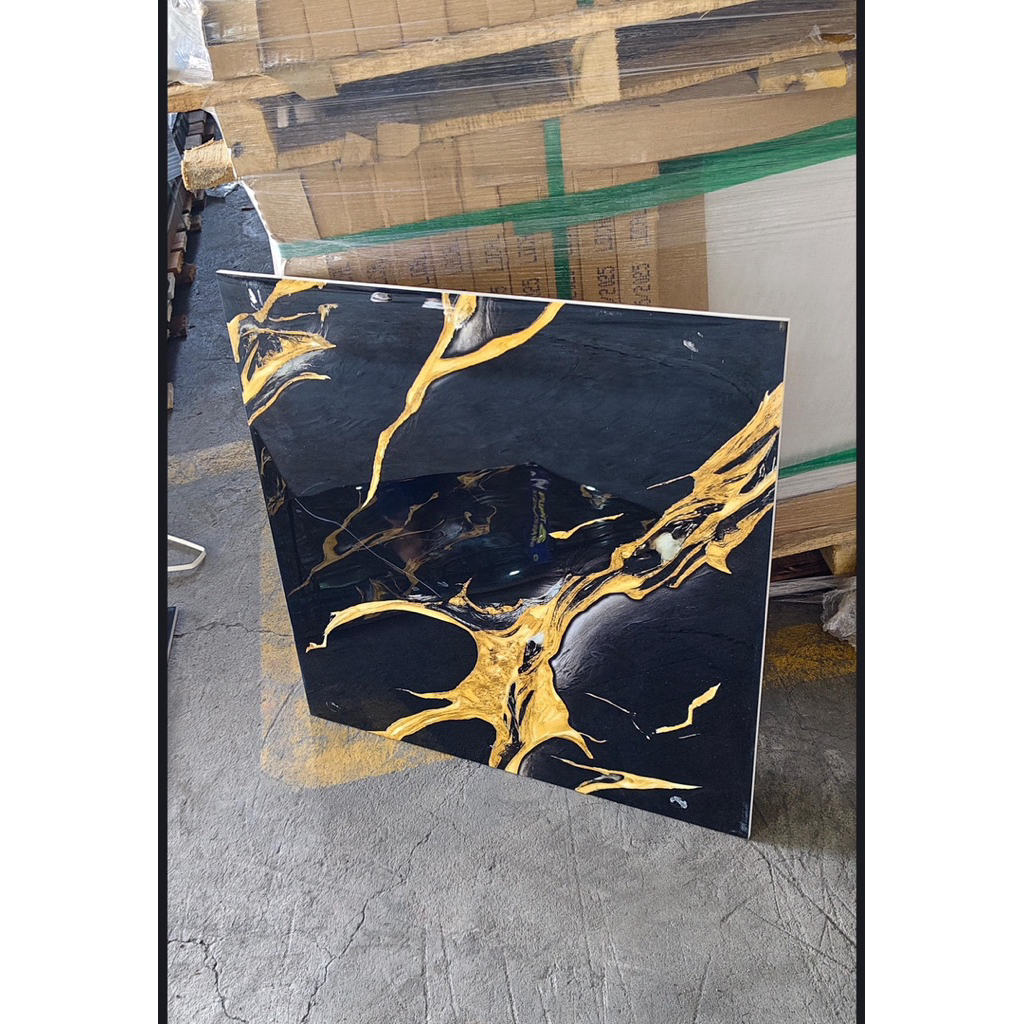 Granite lantai Arna 60x60cm Cannisa Black Gold