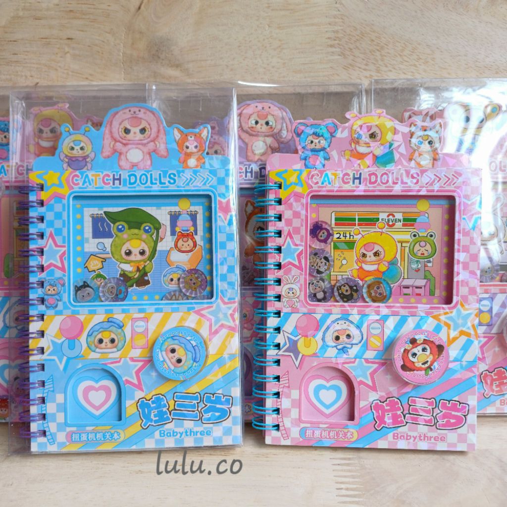 

Buku Note ring gashapon machine BABY THREE full motif GB23027