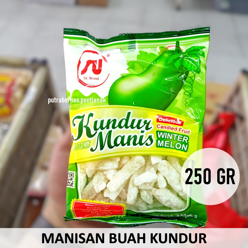 

Manisan Buah Kundur 250gr / Tangkwe Gula Kundur / Dried Winter Melon / Bahan Peach Gum Dessert