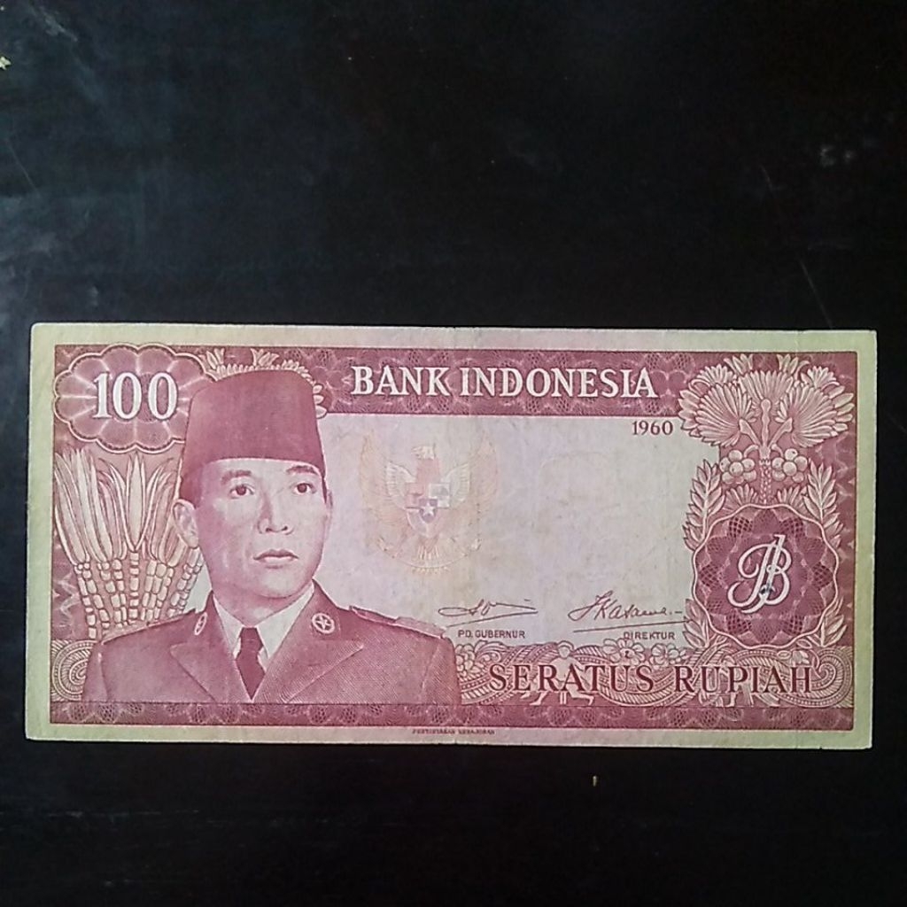 UANGKUNO 100 RUPIAH SUKARNO THN 1960