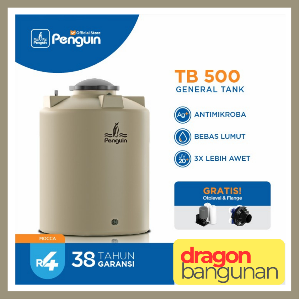 Tangki Air Penguin TB 500 - Toren Tandon Air Penguin 5000 liter - Mocca