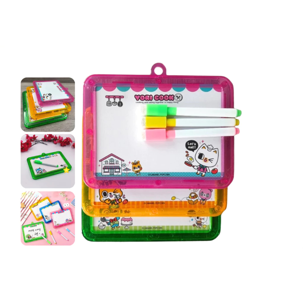

Papan Tulis Spidol Lucu YORI COOK / Papan Tulis Mini White Broad +Spidol untuk Anak