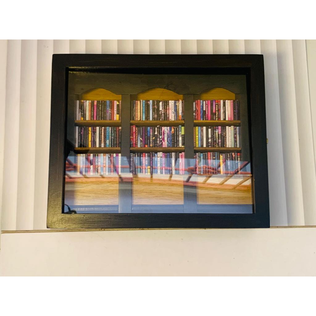 HandMade Anxiety Bookshelf miniature [ BLACK ] / Lemari Mini / mini books