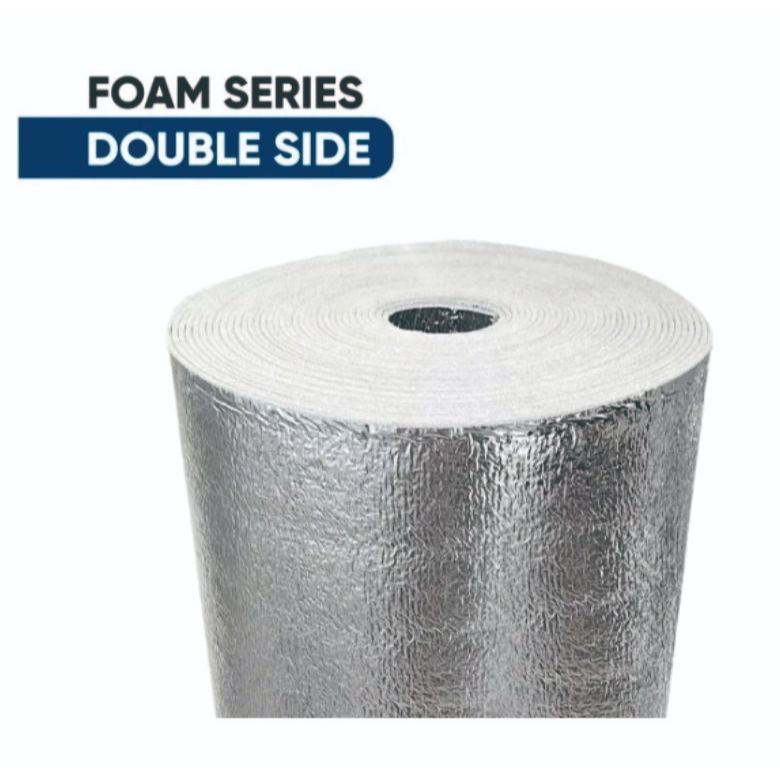 ALUMINIUM FOIL ATAP Foam Double Side 4mm HARGA PER ROLL (GD)