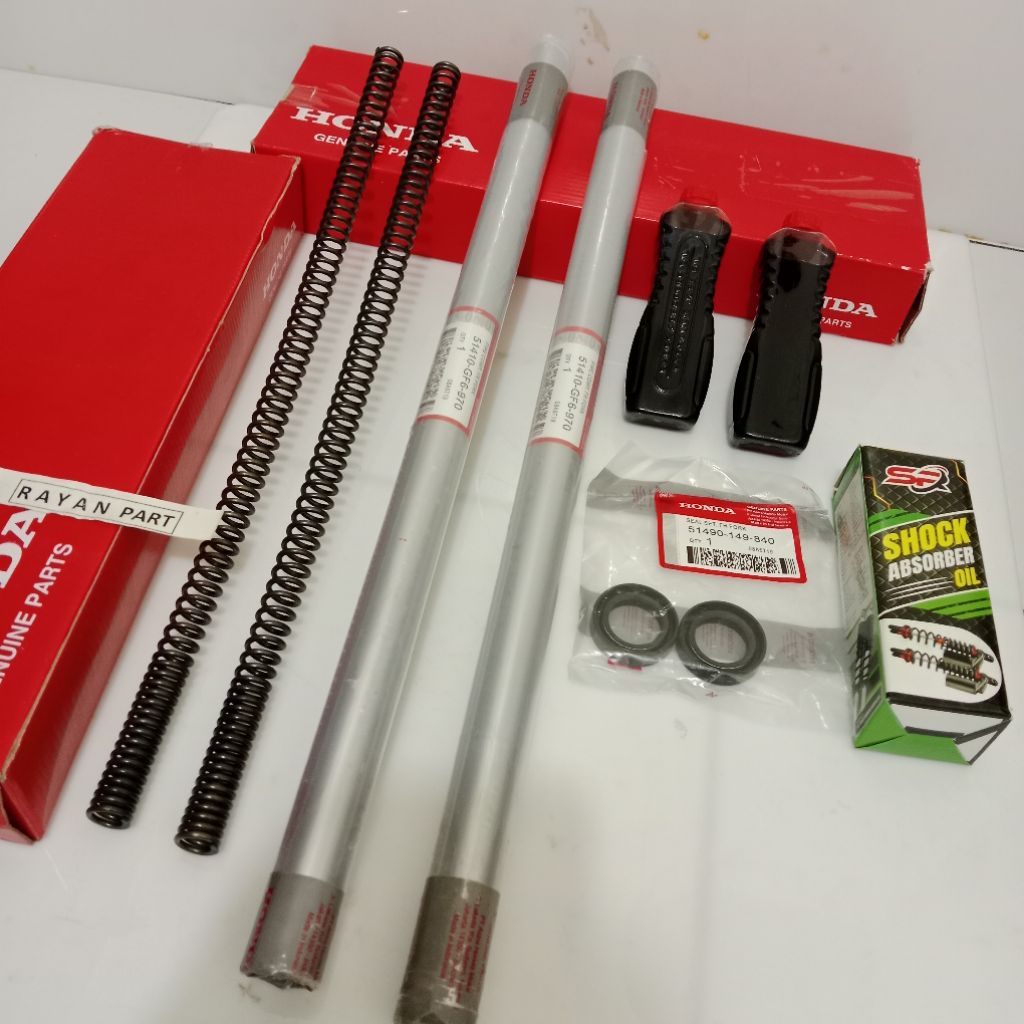 AS SHOCK DEPAN + SIL + PER + OLI HONDA WIN 100 WIN 100 SEPASANG GF6 ORI