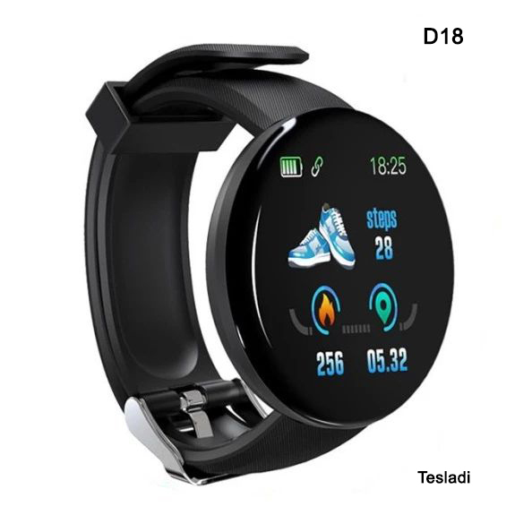 SmartWatch Olahraga Tahan Air Pria dan Wanita D18