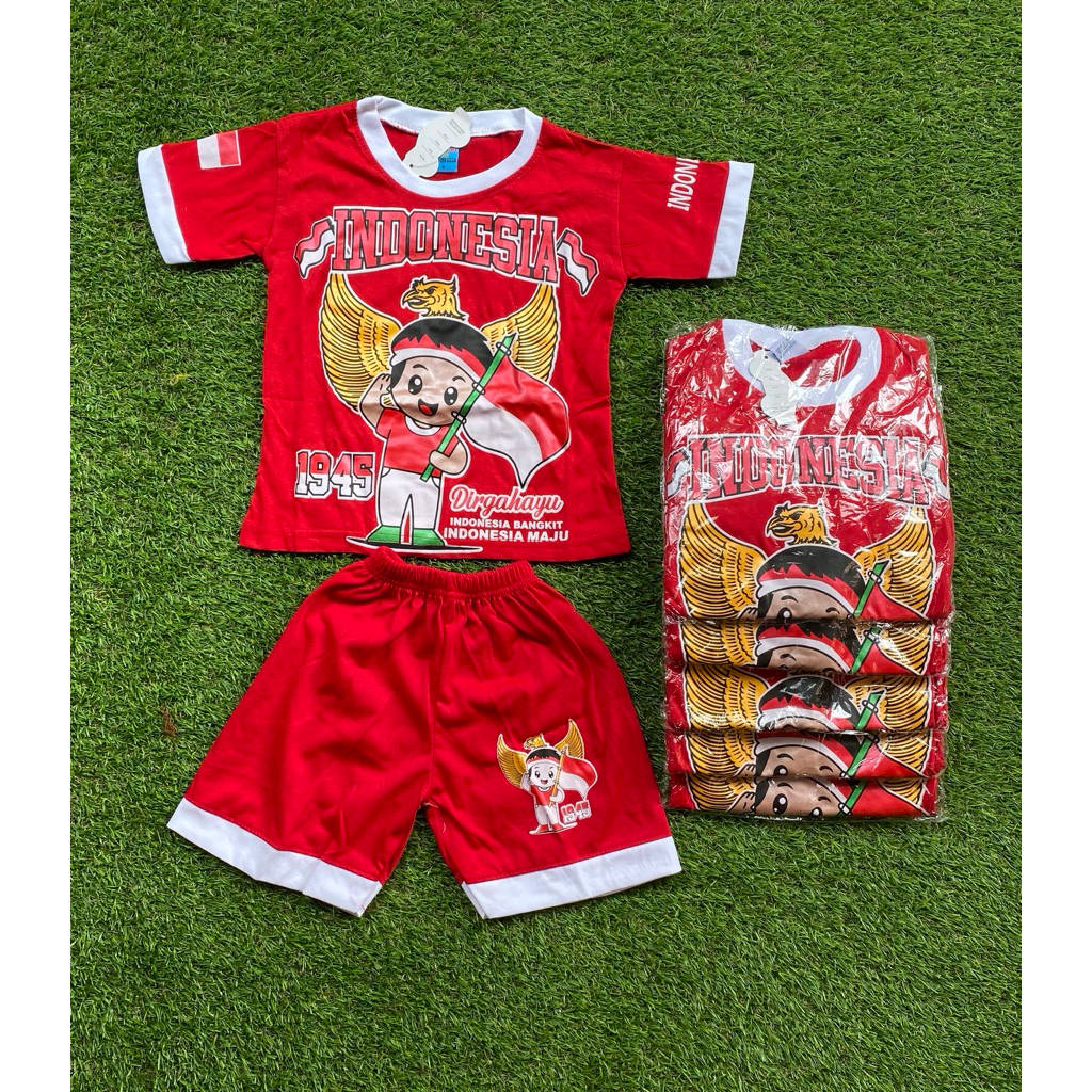 Setelan anak merah putih/ baju anak merah putih/ baju anak Indonesia raya