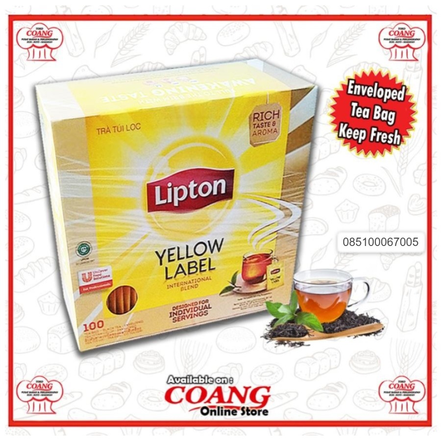 

LIPTON YELLOW LABEL TEA 100 BAGS ENVELOPE