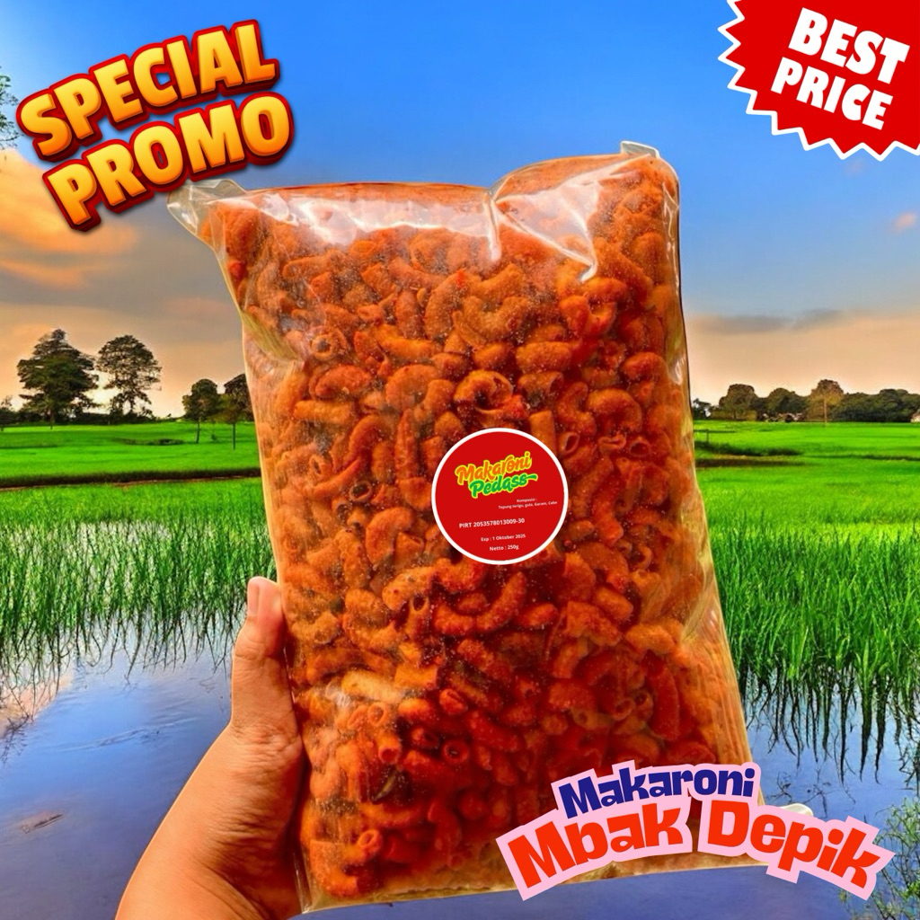 

Makaroni Pedas Meledak 1/4kg – Camilan Hits Termurah di Surabaya