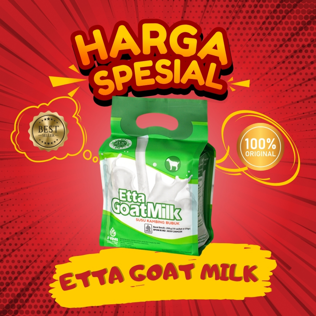 

Etta Goatmilk Asli – Susu Kambing Etawa Tinggi Protein, Bebas Laktosa, Aman Maag