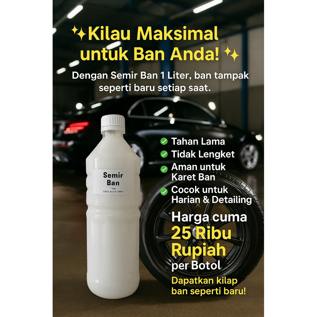 Semir Ban / Kit Pengkilat Body Motor / STP / Silicone Emulsion 1 Liter