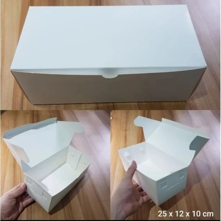 

( 10 Pcs ) Box Bolu Gulung Ukuran 25x12x10 cm Dus Roti Hampers Roti Pisang