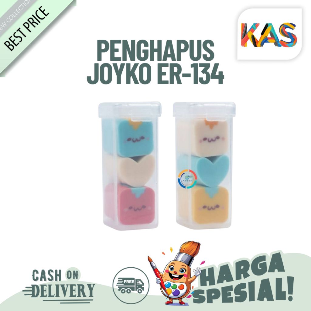 

Penghapus Joyko Eraser/ER-134 Good Luck Charm 1 Pack 3 Pcs Eraser Fancy